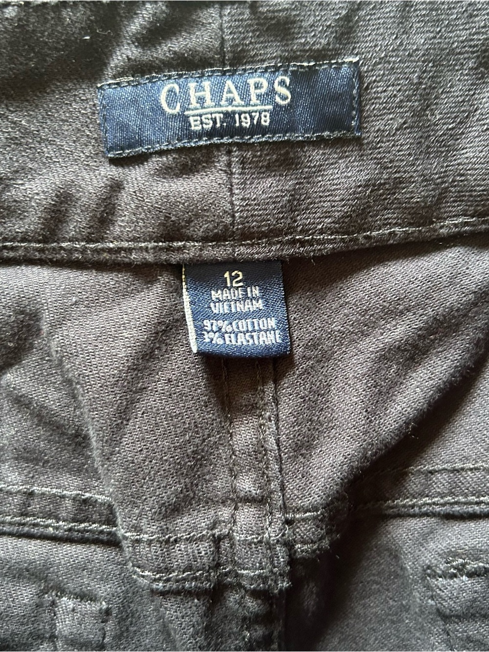 Chaps Black Low Rise Straight Leg Jeans Women’s Size 12 - Picture 3 of 6